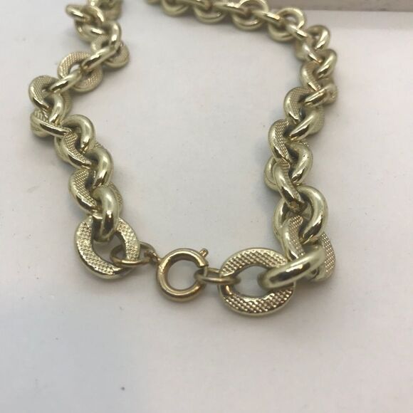 Vintage 1980s Gold Chunky Chain Statement Necklace - Picture 8 of 13